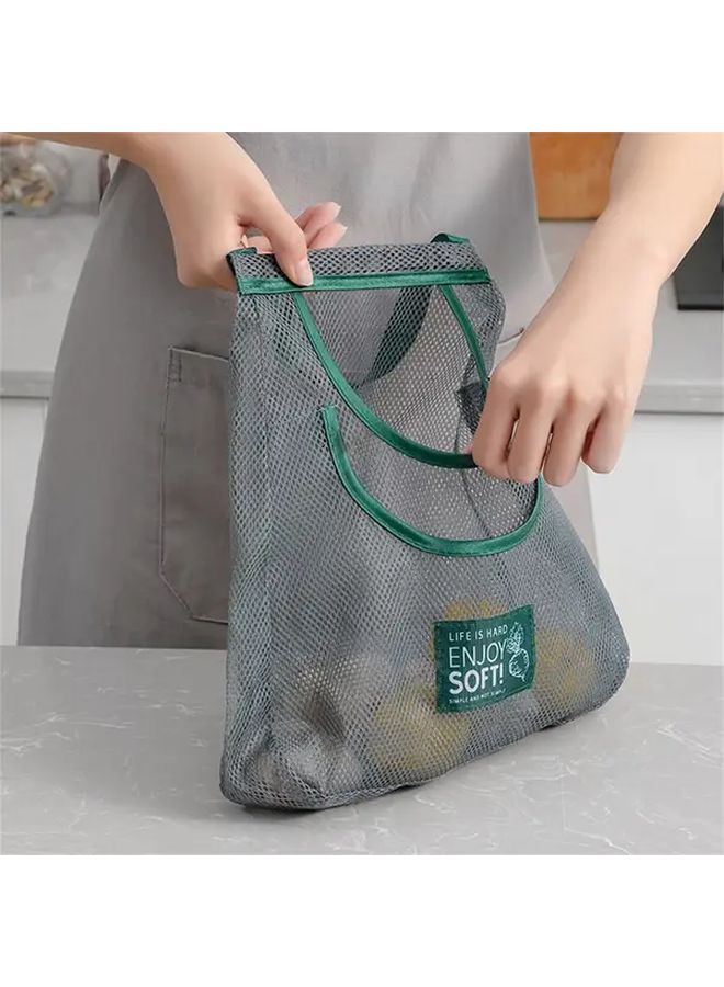 Large Mesh Hanging Storage Bag For Kitchen Garlic Onion Fruits Vegetables - Image 2